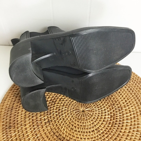 Jeffrey Campbell Heeled Black Rain Boots Shoes Size 9 Booties - Picture 5 of 6